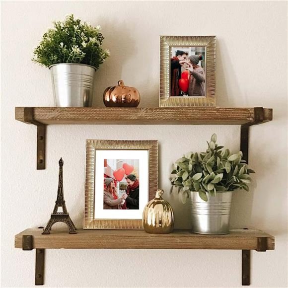 8x10 Inch 2 Pack Ornate Champagne Gold Picture Frame Set for Table Top Display - Picture 4 of 6